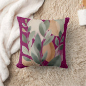 Minimal Botanical Leaf Pattern pillows クッション (ブランケット)