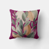 Minimal Botanical Leaf Pattern pillows クッション (裏面)