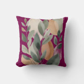 Minimal Botanical Leaf Pattern pillows クッション (正面)