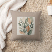 Minimal Botanical Leaf Pattern pillows クッション (ブランケット)