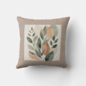 Minimal Botanical Leaf Pattern pillows クッション (裏面)