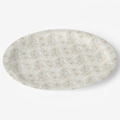 Minimal Botanical Line Art Pattern (1) ペーパープレート (アングル)