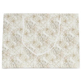 Minimal Botanical Line Art Pattern (1) ラージペーパーバッグ (正面)