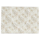 Minimal Botanical Line Art Pattern (1) ラージペーパーバッグ (裏面)