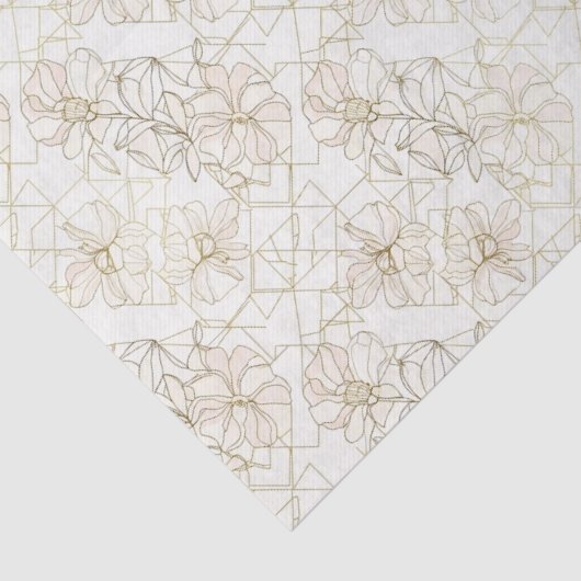 Minimal Botanical Line Art Pattern (1) 薄葉紙 (詳細)