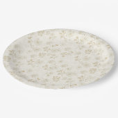 Minimal Botanical Line Art Pattern (2) ペーパープレート (アングル)