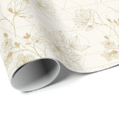 Minimal Botanical Line Art Pattern (2) ラッピングペーパー (ロールコーナー)