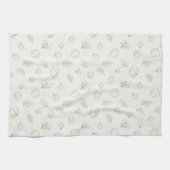 Minimal Botanical Line Art Pattern (3) キッチンタオル (横)