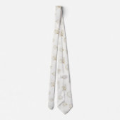 Minimal Botanical Line Art Pattern (3) ネクタイ (裏面)