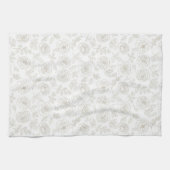 Minimal Botanical Line Art Pattern (4) キッチンタオル (横)