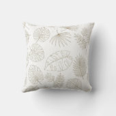 Minimal Botanical Line Art Pattern (4) クッション (裏面)