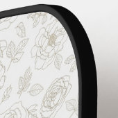 Minimal Botanical Line Art Pattern (4) ピックルボールラケット (左詳細)