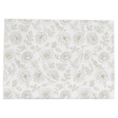 Minimal Botanical Line Art Pattern (4) ラージペーパーバッグ (裏面)