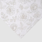 Minimal Botanical Line Art Pattern (4) 薄葉紙 (詳細)