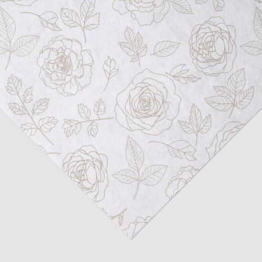 Minimal Botanical Line Art Pattern (4) 薄葉紙 (詳細)