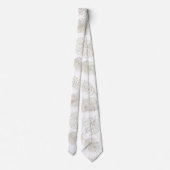 Minimal Botanical Line Art Pattern (5) ネクタイ (裏面)