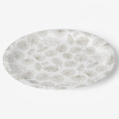 Minimal Botanical Line Art Pattern (5) ペーパープレート (アングル)