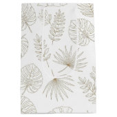 Minimal Botanical Line Art Pattern (5) ミディアムペーパーバッグ (裏面)