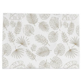 Minimal Botanical Line Art Pattern (5) ラージペーパーバッグ (裏面)