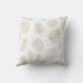 Minimal Botanical Line Art Pattern (6) クッション (裏面)