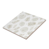 Minimal Botanical Line Art Pattern (6) タイル (側面)