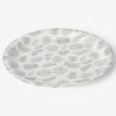 Minimal Botanical Line Art Pattern (6) ペーパープレート (アングル)