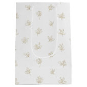 Minimal Botanical Line Art Pattern (7) ミディアムペーパーバッグ (裏面)