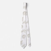 Minimal Botanical Line Art Pattern (8) ネクタイ (正面)
