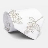 Minimal Botanical Line Art Pattern (8) ネクタイ (ロール)