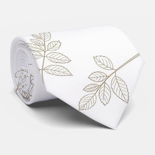 Minimal Botanical Line Art Pattern (8) ネクタイ (ロール)