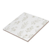 Minimal Botanical Line Art Pattern (9) タイル (側面)