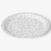 Minimal Botanical Line Art Pattern (9) ペーパープレート (アングル)