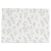 Minimal Botanical Line Art Pattern (9) ラージペーパーバッグ (裏面)