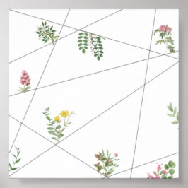 “Minimal Botanical Line Art Poster – Modern Nature ポスター