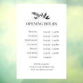 Minimal Botanical Logo Opening Hours  ウィンドウサイン (シート3)