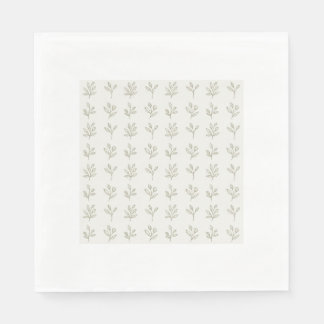 Minimal Botanical Luncheon Napkins スタンダードランチョンナプキン