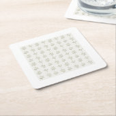 Minimal Botanical Paper Coasters スクエアペーパーコースター (アングル)