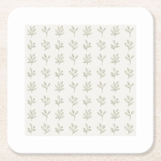 Minimal Botanical Paper Coasters スクエアペーパーコースター