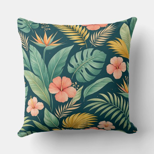 Minimal Botanical Pattern クッション (裏面)