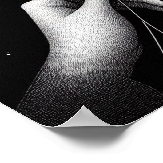 Minimal Botanical Stem with Feminine Touch ポスター (角)