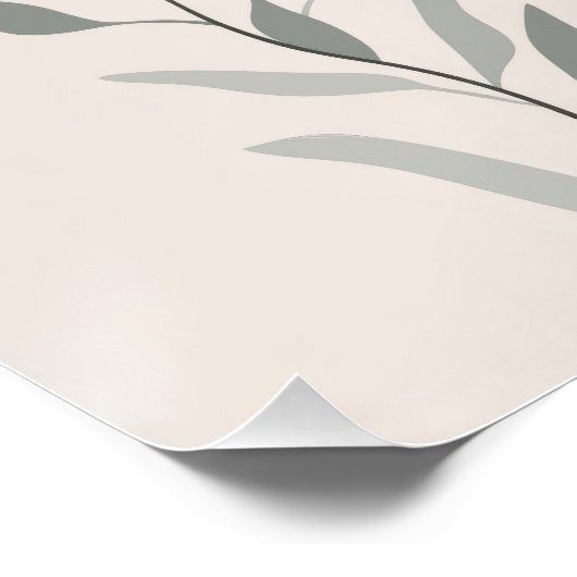 Minimal Botanical Wall Art – Soft Wildflower ポスター (コーナー)