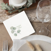 Minimal Botanical Wedding Drink Napkins スタンダードカクテルナプキン