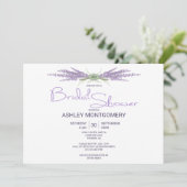 Minimal Bridal Shower Herb Lavender Flower Bundles 招待状 (スタンド正面)