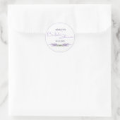 Minimal Bridal Shower Lilac Herb Flower Bundles ラウンドシール (バッグ)