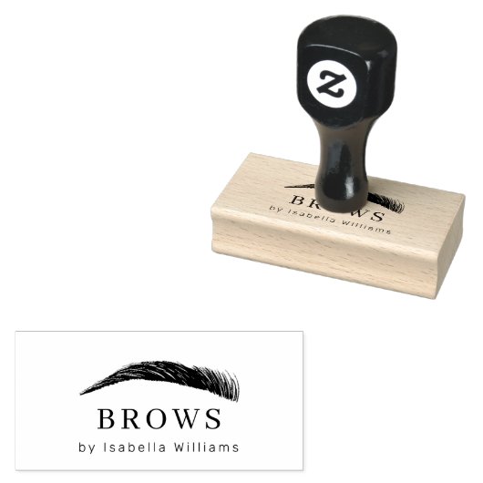 Minimal Brow Artist Logo ラバースタンプ (押印)