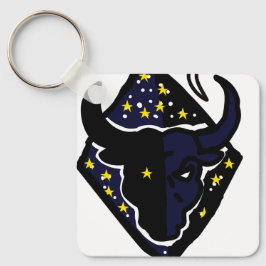 Minimal Bull Zodiac Keychain – Modern Animal キーホルダー