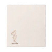 Minimal Bunny “Breathe” Notepad ノートパッド (正面)