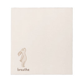 Minimal Bunny “Breathe” Notepad ノートパッド