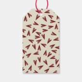 Minimal Burgundy & Cream Hearts Valentine ギフトタグ (裏面)