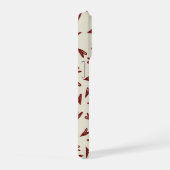 Minimal Burgundy & Cream Hearts Valentine iPhoneケース (右側面)